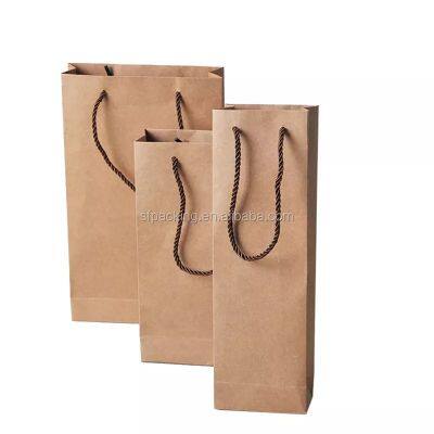 shopping package small kraft paper gift bags with printing