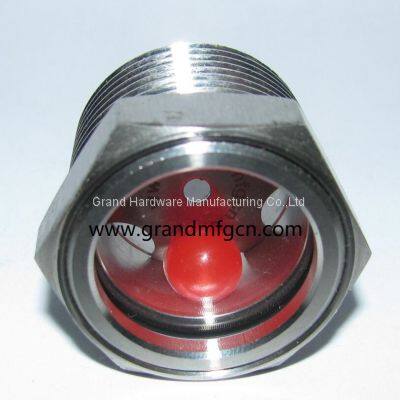 stainless steel 304 BSP G thread 1/2 inch borosilicate oil level sight glass