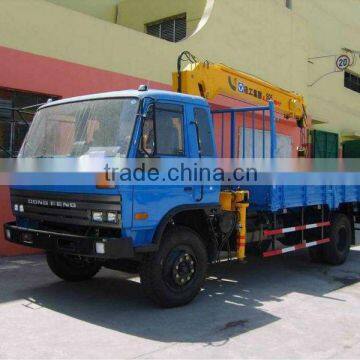 Dongfeng 4x2 crane tipper truck