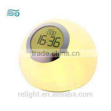 Color Changing LED Night Light With Clock Display Stand and Alarm Clock Function photo-2