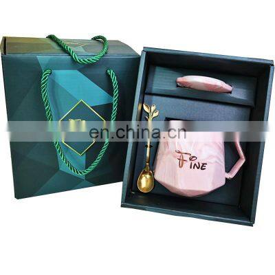 Wholesale unique corrugated Tea set gift paper box Custom cardboard tea sets Coffee cup  mug packaging box