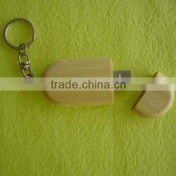 promotion logo customized print usb wood necklace