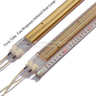 Fast Response Twin Tube Electric Heating Infrared Halogen Heater Lamp photo-5