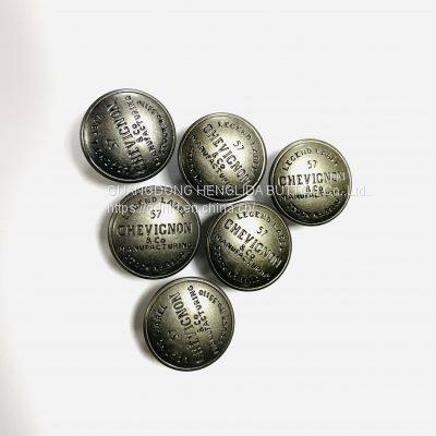 2023 Customized wholesale plating brass cowboy button jeans buttons for jeans clothing