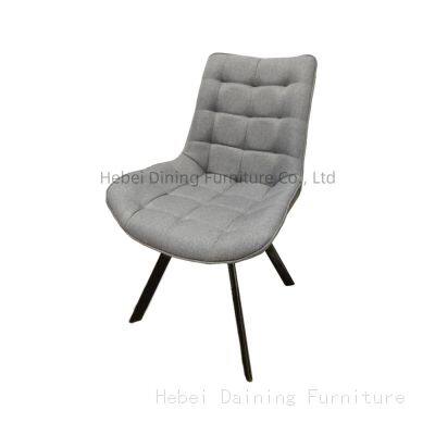 Fabric Dining Chair Backrest with Metal Legs DC-F08B