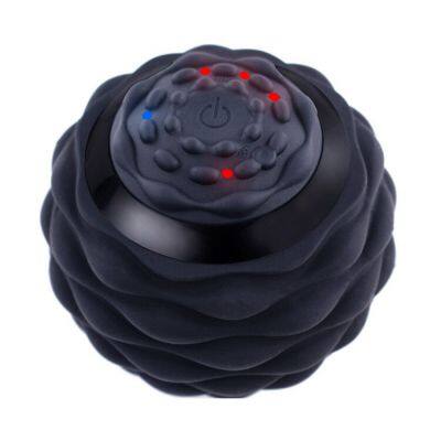 Wholesale customized logo electronic massage ball, 4 speeds vibrating massage roller for body muscle release ,USB rechargeable