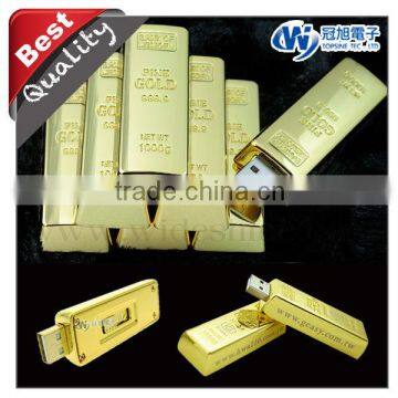 Gold style USB flash drive with competitive price gift item with Custom company logo best electronic christmas gifts 2014