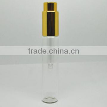 8ml glass vial with shiny golden push button dropper,essential oil glass dropper vial