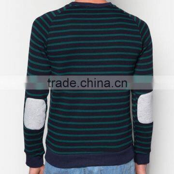 2016 Deep Green Stripe Long Sleeve With Yoke Men's Sweatshirts photo-4