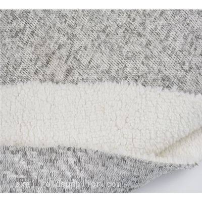 Coarse Needle Hacci Brushed Fleece Bonded With Super Soft Plush Sherpa Fleece Fabric‌
