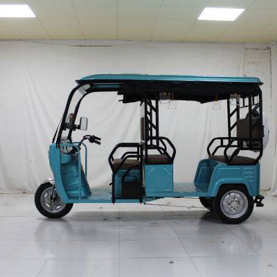 Six-passenger Open-type Electric Tricycle with Canopy Passenger Tuk-tuk Tricycle Scenic Spot Sightseeing Electric Car