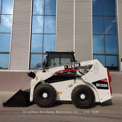 HUIZHONG 1t skid truck loader HZM SK1000 faster quick coupler construction with tier 3 diesel engine