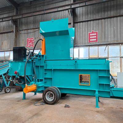 Panqi High Yield Large Three Cylinder Wheat Straw Baler Wood Shavings Bag Baler photo-2