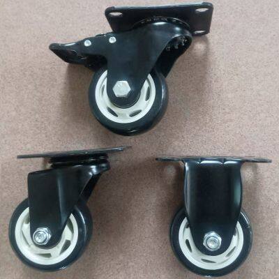 Universal Wheel Manufacturer 3-inch Industrial Belt Brake Mute Caster Rubber Directional Nylon Gold Diamand Sliding Roller Wholesale photo-4