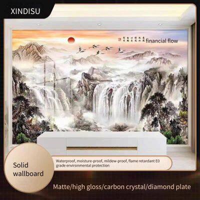 xindishu fish-belly white high-gloss precision-printed background wall, a popular internet product from the source manufacturer