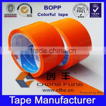 BOPP Orange Colored adhesive packing tape for Gift Packaging