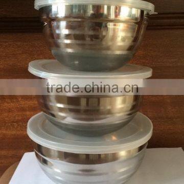 Stainless steel bowl with lid