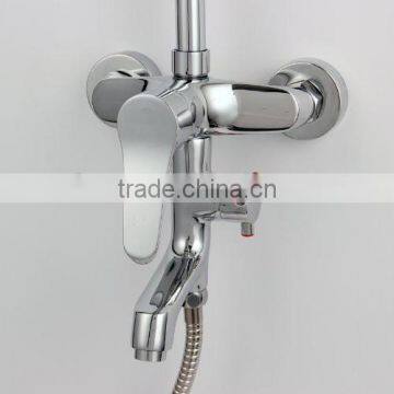 Chrome Plating Brass Round Exposed Rain Shower Set
