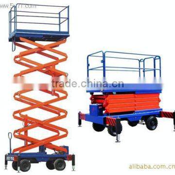 four wheels mobile scisor lift platform