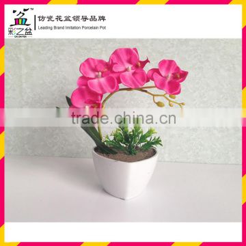 Love heart shape melamine flower pot 1402-1 for artificial orchid flower pot