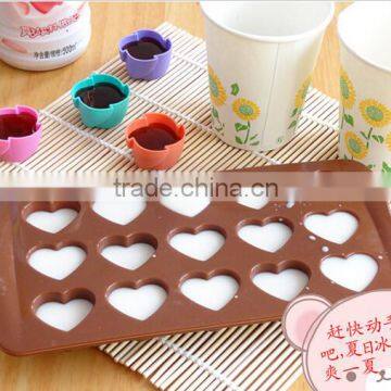 100% FDA silicone heart shape silicone chocolate molds chocolate maker Online selling silicone cake molds