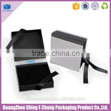 Best quality luxury paper cardboard ribbon cosmetic receive box