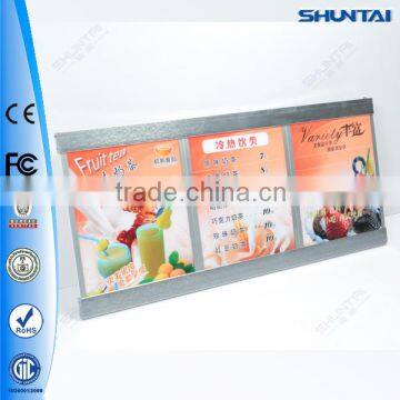 Menu retail slim led advertising fast food sign