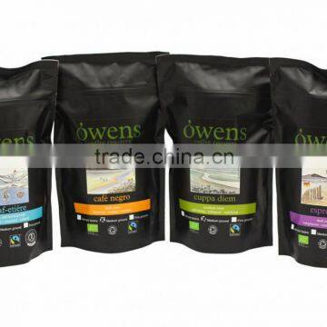 Aseptic foil tea bags/side gusseted coffee pouch/matt finished tea bag