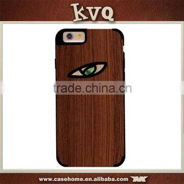 Gridiron Pattern Wood+PC Hard Back Cover Case for Iphone 6s photo-4