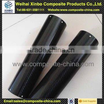 Carbon fiber muffler pipe,3K twill carbon fiber composite exhaust tube