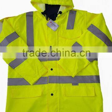 EN471 His -vis raincoat with reflective reflective