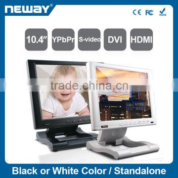 10.4 inch 4:3 aspect ratio Folding bracket 4-wires resistive touch LCD Bus display