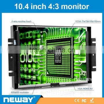 10.4 inch VGA Input 4:3 tft lcd Open Frame touchscreen monitor