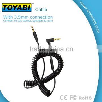 3.5MM JACK TO JACK AUDIO AUX COILED CABLE