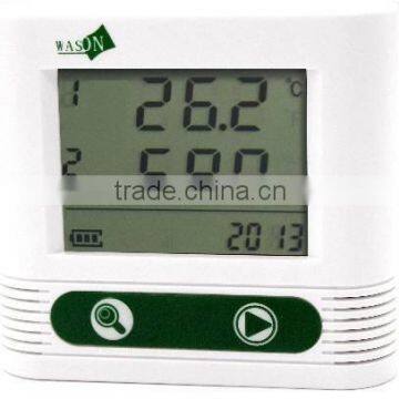 Built-in probe temperature & humidity data logger