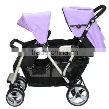 #4029T top-luxury baby twins stroller made of aluminum in QuanZhou, FuJian, China