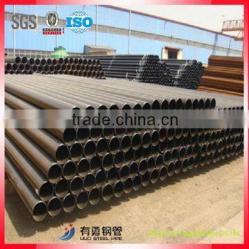 China manufacturer supplying ERW welded schedule 80 low carbon black steel pipe