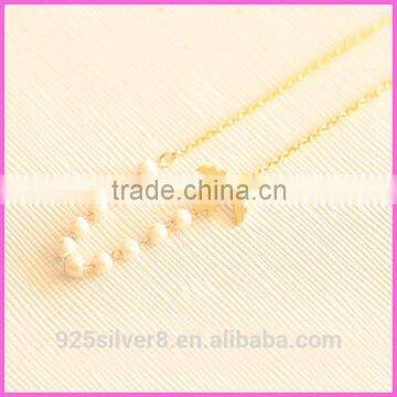 Airplane Necklace Gold Everyday Necklace Tiny Small Petite Dainty Minimalist Charm Jewelry Necklace photo-2