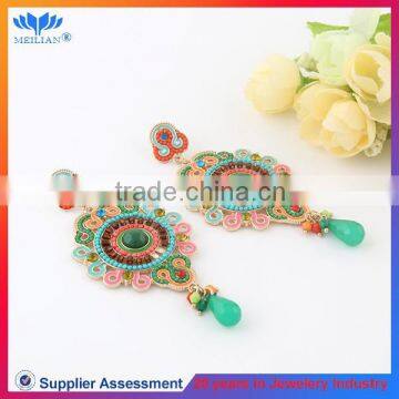 High quality women's colorful glass beads drop earrings, new design ladies earring