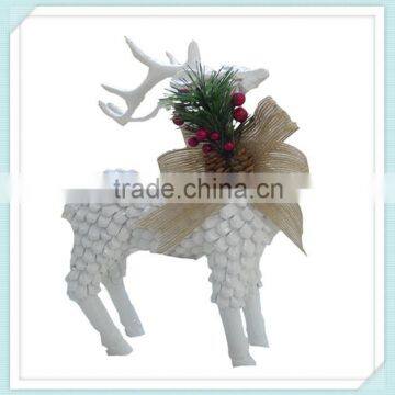 Resin Christmas white deer for christmas decorative deer