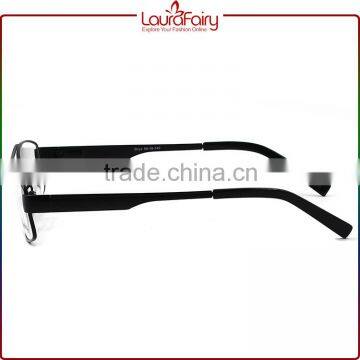 Laura Fairy Black Spring Temple Double Bridge Gentleman Optical Glasses Frame