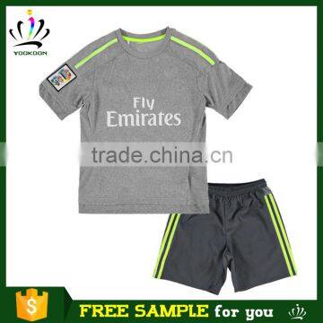 Real Free Sample to Euro Cheap Thai Quality Soccer Uniform Camisa Del Madrid Soccer Jersey for Kids Thai Quality photo-4