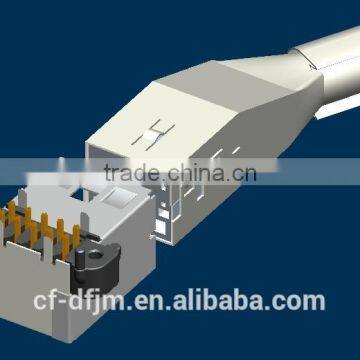 10 pin USB LVDS automotive connector solution, wire to board connector