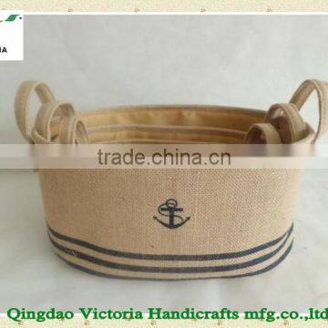 Jute Home Storage Box With Printing