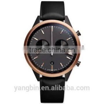 Business fashion genuine leather wrist man watch