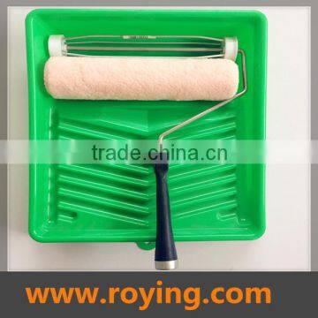 9" paint roller brush set with plastic tray paint tray liner