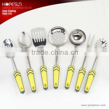 Modern eco-friendly stainless steel kitchen tool set with colorful handle                        
                                                                                Supplier's Choice