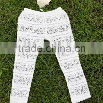 2012 elegant comfortable pink and white wholesale denim leggings for girls