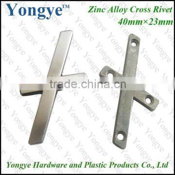 Zinc alloy cross rivets for clothes