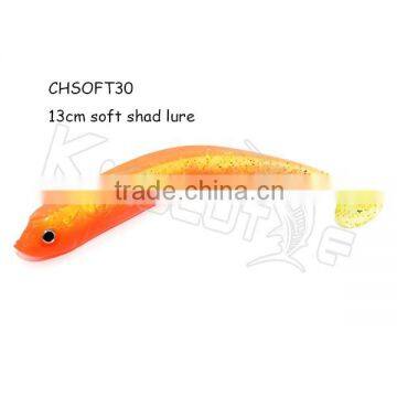 CHSOFT30 soft bait fish fishing lure with 3D eyes mixed colors for fishing shop